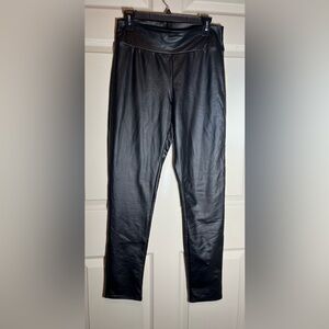 NWT! Eye Candy Wo Sz 1x Black Faux Leather Trousers